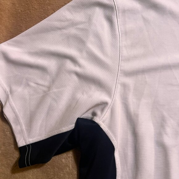 Reebok Men Large Play Dry White Black Golf‎ Short Sleeve 3 Button Polo Shirt (W) - Picture 3 of 8